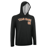 Custom Black Orange UV-Hoodie