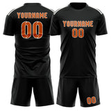 Custom Black Orange Soccer Jersey