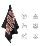 Custom Black Copper Rose Beach Towel