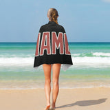 Custom Black Copper Rose Beach Towel