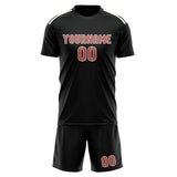 Custom Black Copper Rose Soccer Jersey
