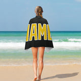 Custom Black Gold Beach Towel