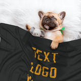 Custom Black Yellow Pet Blanket