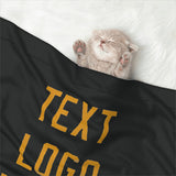 Custom Black Yellow Pet Blanket