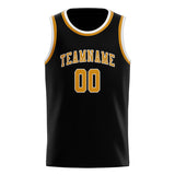 Custom Black & Yellow Colors Design Sports Basketball Jersey