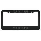 Custom Black Dark Grey License Plate Frame