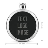 Custom Black Dark Grey Hip Flask