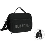 Custom Black Dark Grey Lunch Bag