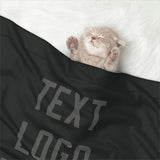 Custom Black Dark Grey Pet Blanket