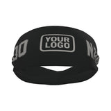 Custom Black Gray Sports headband