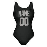 Custom Black Gray Swimsuit