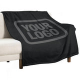 Custom Black Dark Grey Blanket