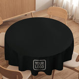 Custom Black Gray Round Table Cloth