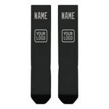 Custom Black Gray Knee-High Sock
