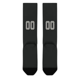 Custom Black Gray Knee-High Sock