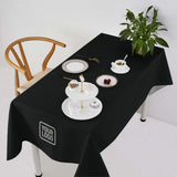 Custom Black Dark Grey Square Table Cloth