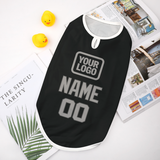 Custom Black Gray Pet Vest