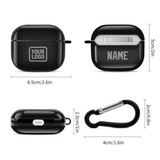 Custom Black Gray AirPods Case (3rd Generation)