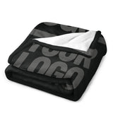 Custom Black Dark Grey Blanket