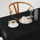 Custom Black Dark Grey Square Table Cloth