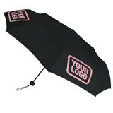 Custom Black Light Pink Automatic Umbrella