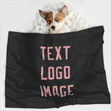 Custom Black Light Pink Pet Blanket