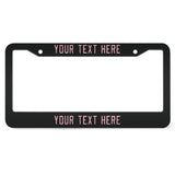 Custom Black Light Pink License Plate Frame