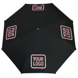 Custom Black Light Pink Automatic Umbrella
