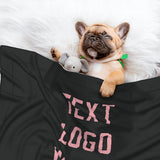 Custom Black Light Pink Pet Blanket