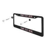 Custom Black Light Pink License Plate Frame