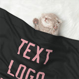 Custom Black Light Pink Pet Blanket
