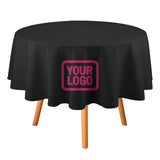 Custom Black Pink Round Table Cloth