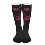 Custom Black Pink Knee-High Sock