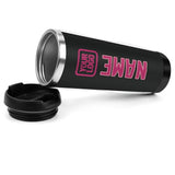 Custom Black Pink Stainless Steel Water Cup