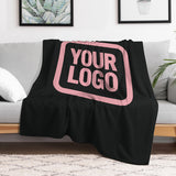 Custom Black Light Pink Blanket