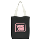 Custom Black Pink Canvas Tote Bag