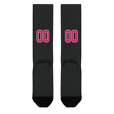 Custom Black Pink Knee-High Sock