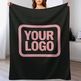 Custom Black Light Pink Blanket