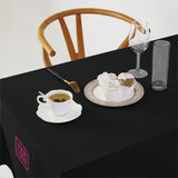 Custom Black Light Pink Square Table Cloth
