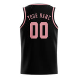 Custom Black & Light Pink Colors Design Sports Basketball Jersey
