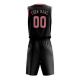 Custom Black Light Pink Basketball Set