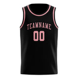 Custom Black & Light Pink Colors Design Sports Basketball Jersey