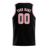 Custom Black & Light Pink Colors Design Sports Basketball Jersey