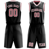 Custom Black Light Pink Basketball Set
