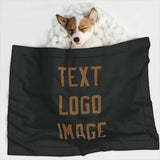 Custom Black Khaki Pet Blanket