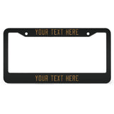 Custom Black Khaki License Plate Frame