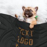 Custom Black Khaki Pet Blanket