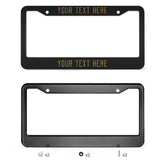 Custom Black Khaki License Plate Frame