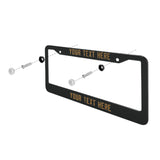 Custom Black Khaki License Plate Frame