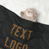 Custom Black Khaki Pet Blanket